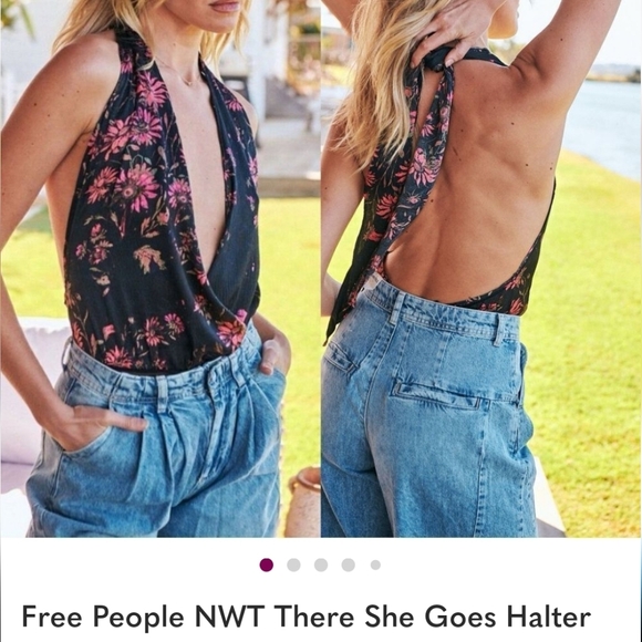 Free People Tops - NWT New Free People There She Goes Printed Bodysuit Size S/P
